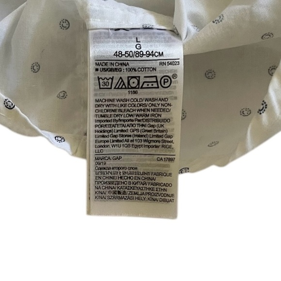 Gap Mens L White Blue Slim Fit Casual Button Down Cotton Shirt Long Sleeve - Picture 7 of 7